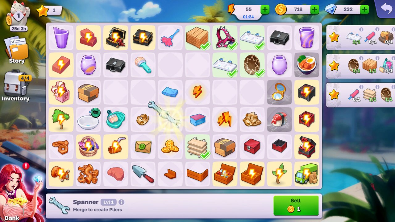 Horny Villa – merge board gameplay